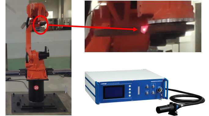 光纖紅外激光測振儀機(jī)械手臂仰振測試應(yīng)用